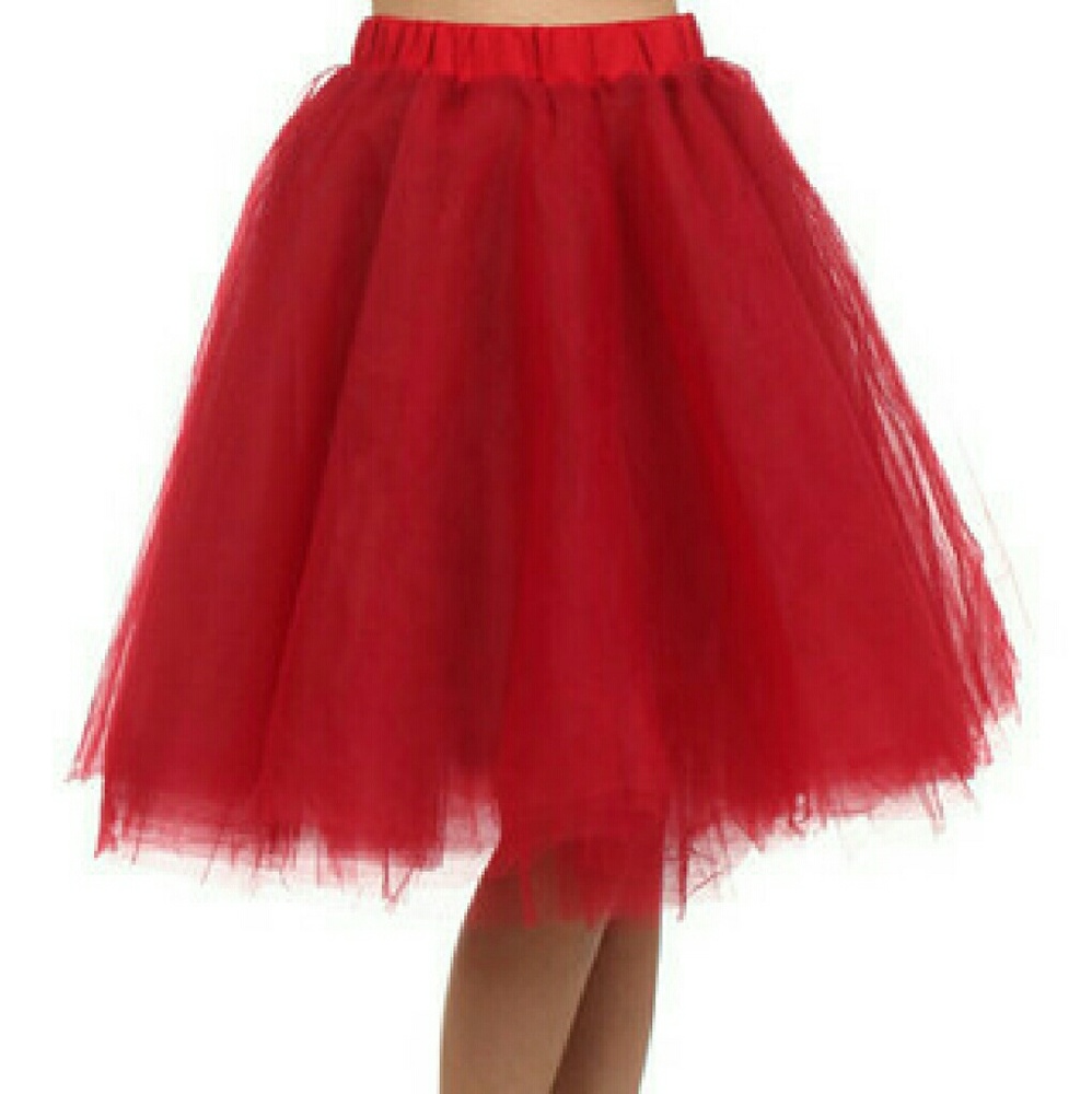 Red Tulle tutu skirt